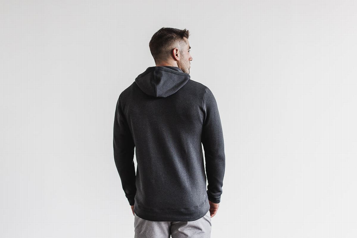 Nobull Performance Zip-up Men's Hoodie Deep Grey | Australia (KB4863)